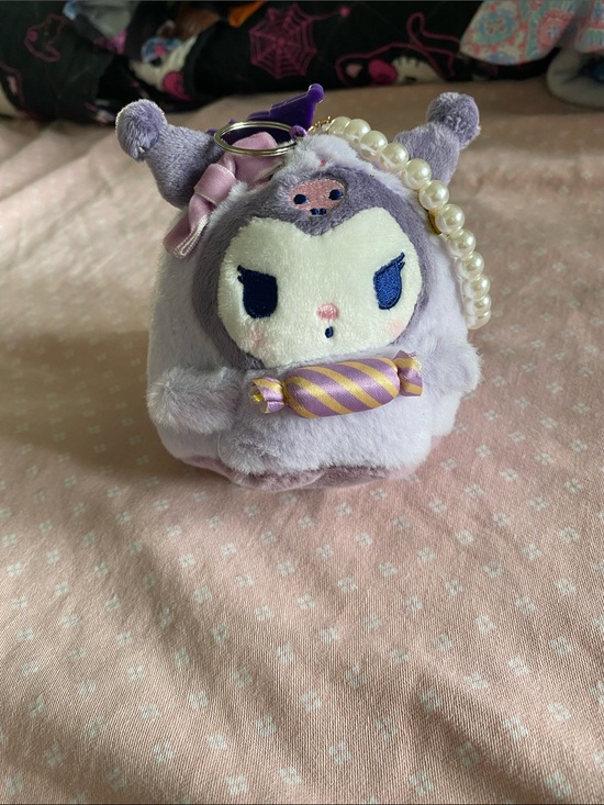 Hand Crafted Accessories - NWT Handmade Kuromi Junk Keychain🖤
